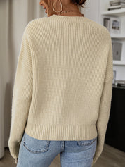 New Knitted Sweater Round Neck Long Sleeve /Sewater Manga Larga Cuello Redondo Entretejido