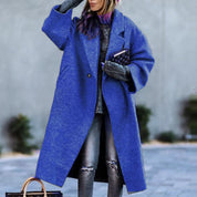 Modern Autum/Winter Long woolen Coat  no belt /Abrigo Sin Cinturon moderno