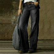 Low Rise Wide Leg Jeans/ Jeans a la Cadera Anchos Abajo