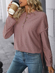 New  autumn women's long sleeved solid color knitted jacquard top for women/top jaquard para mujer